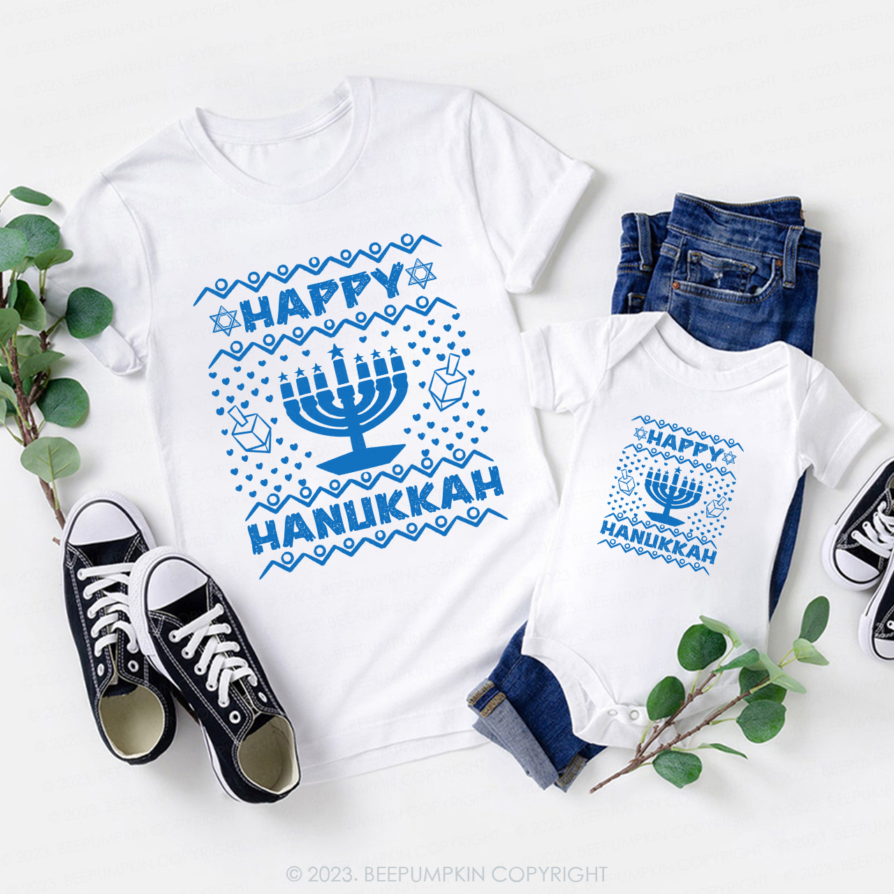 Happy Hanukkah Love Heart Fills the Air T-Shirts 