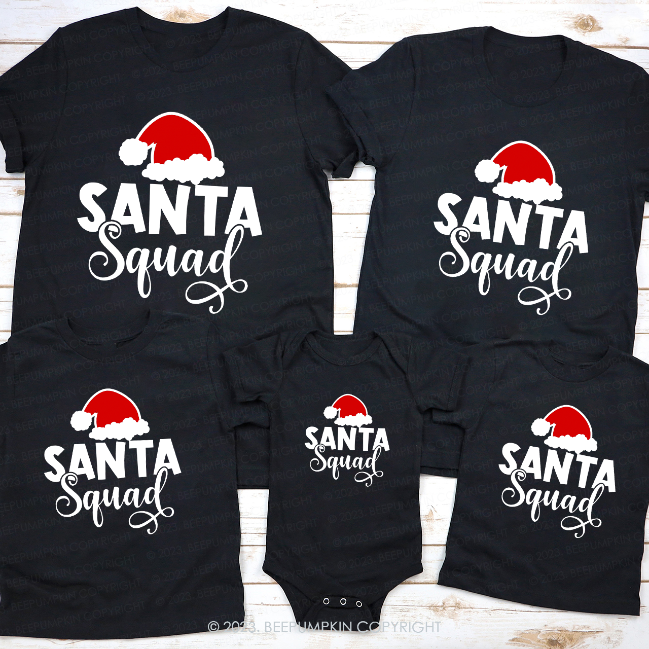 Santa Squad Funny Christmas Matching Shirts