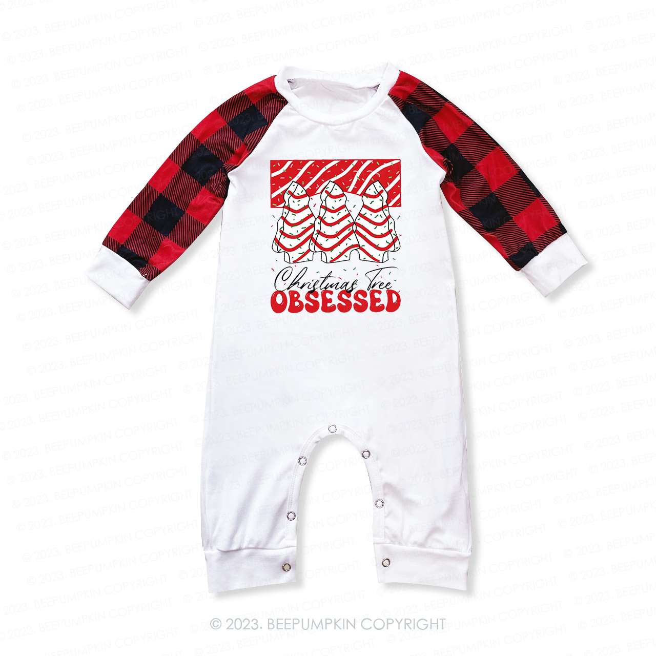 Christmas Tree Junkie Obsessed Retro Matching Pajamas