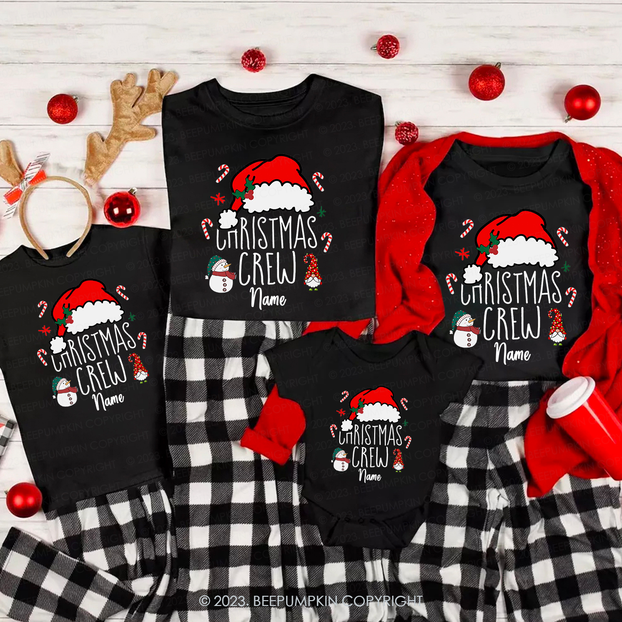 Personalized Christmas Crew Matching Family Christmas Shirts