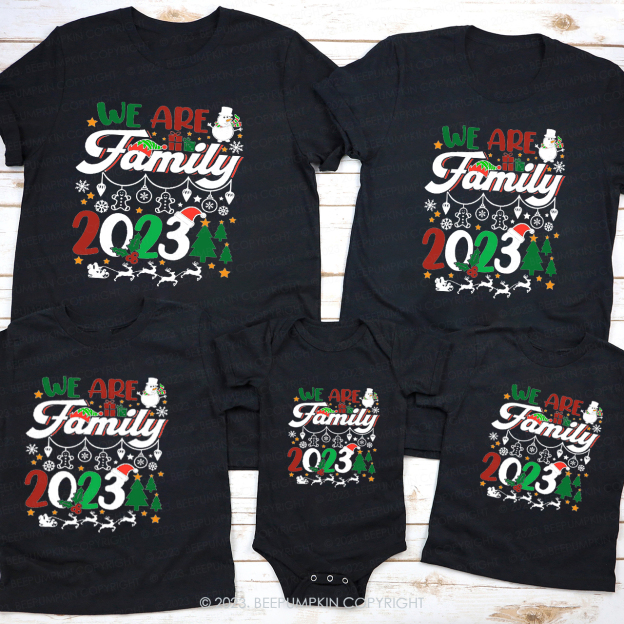 Colorful Christmas Carnival Party Family Matching Shirts