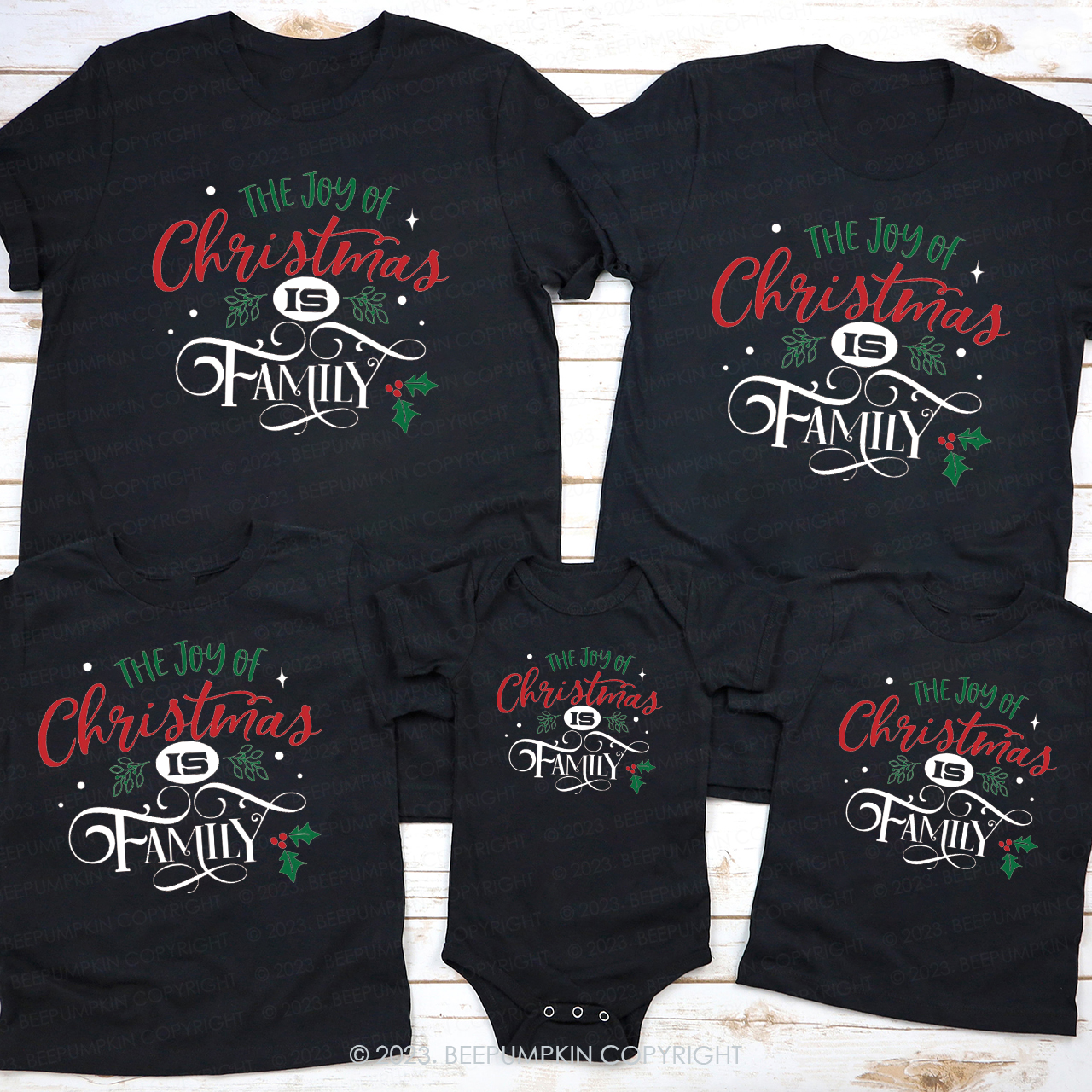 The Joy Of Christmas Is Family Holiday Matching Shirts
