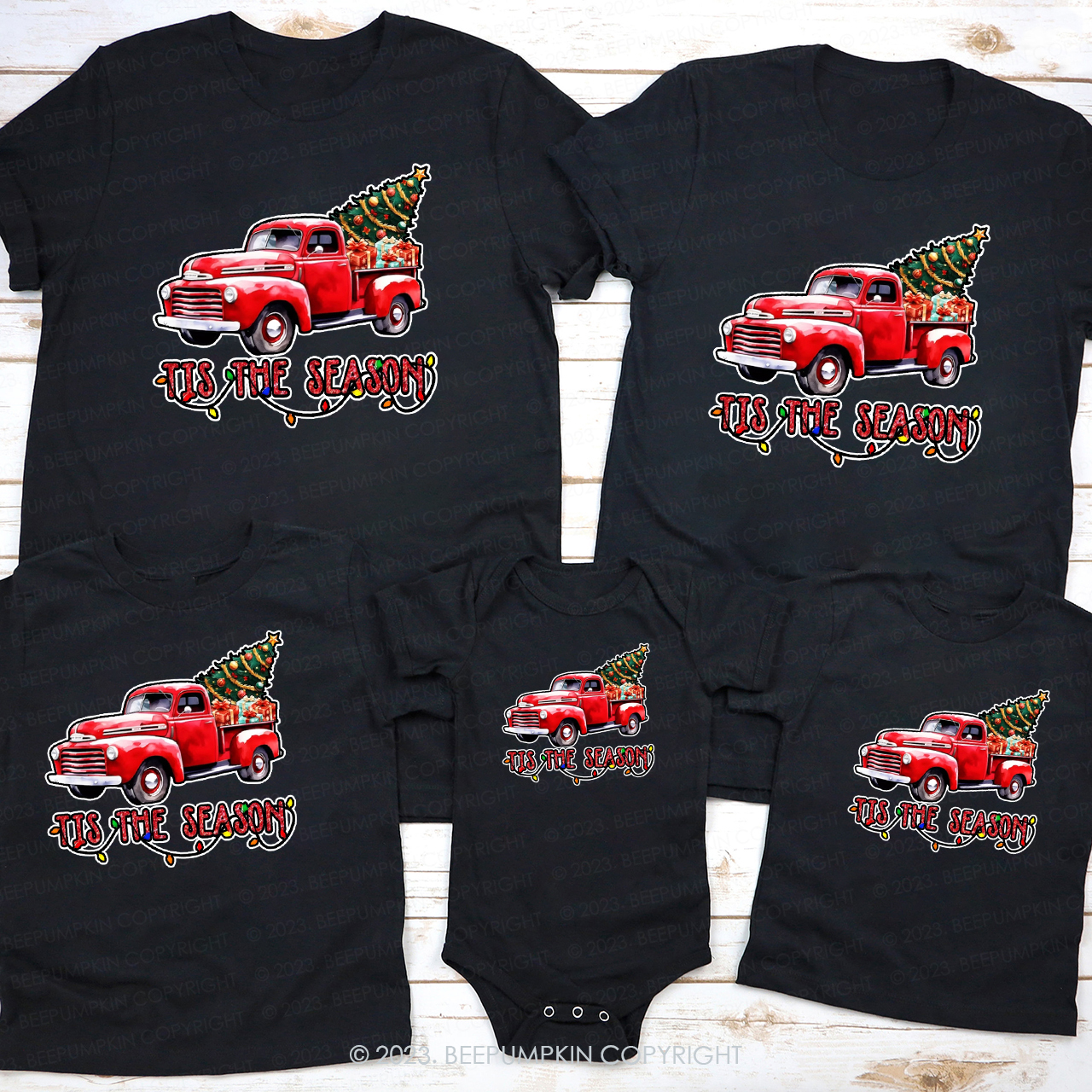 Tis the season Christmas Truck Family Matching Shirt