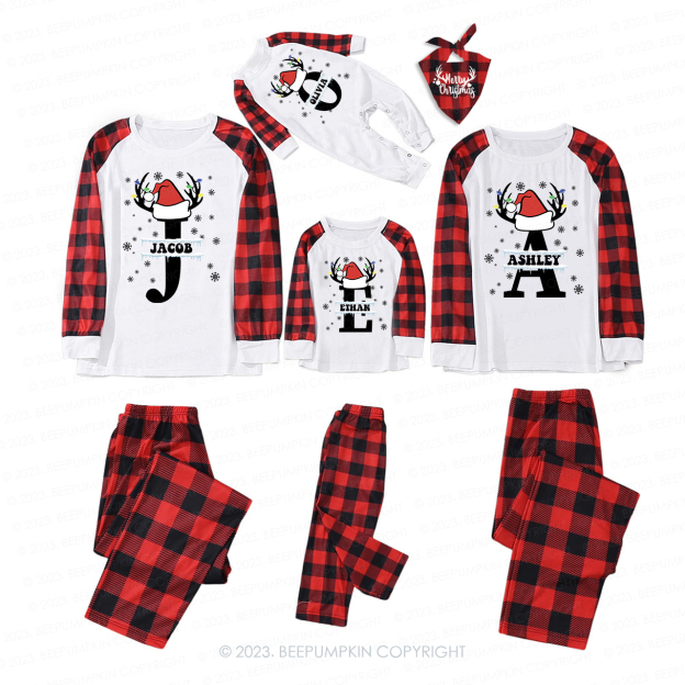 Custom Gift Monogrammed Family Christmas Pajamas