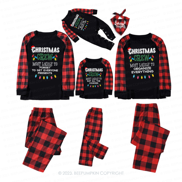 Personalized Christmas Crew Most Likely To Family Gifts Matching Pajamas