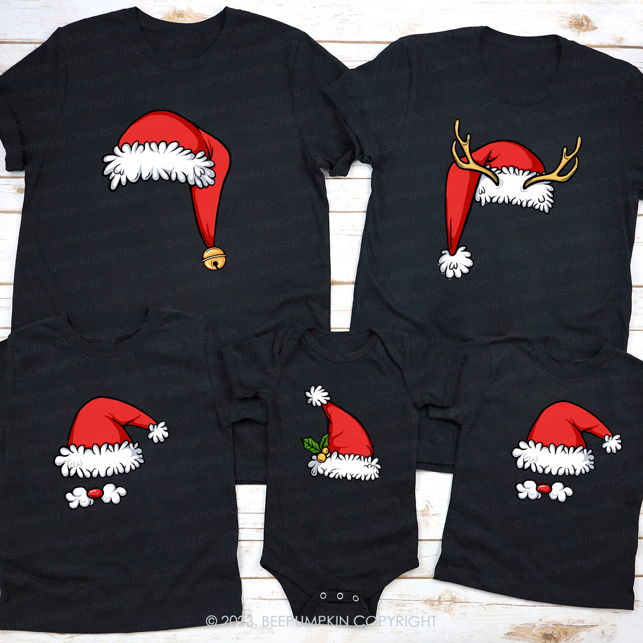 Four Kinds of Cute and Funny Christmas Hats Shirts