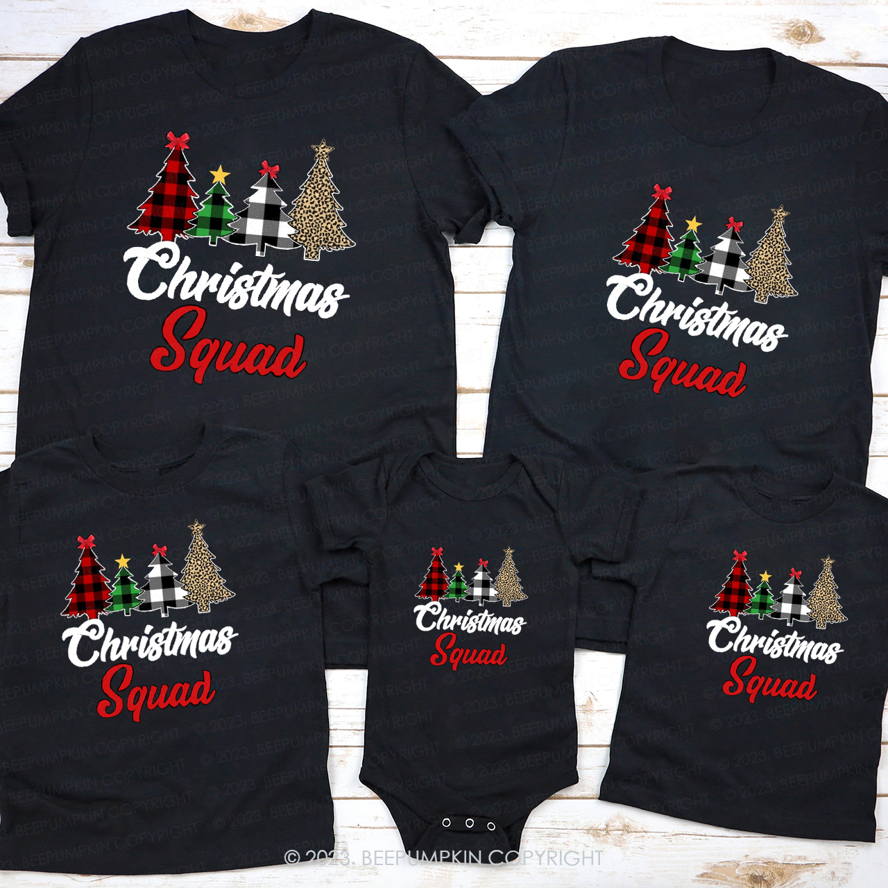 Christmas Squad Party Christmas Tree Matching Shirts