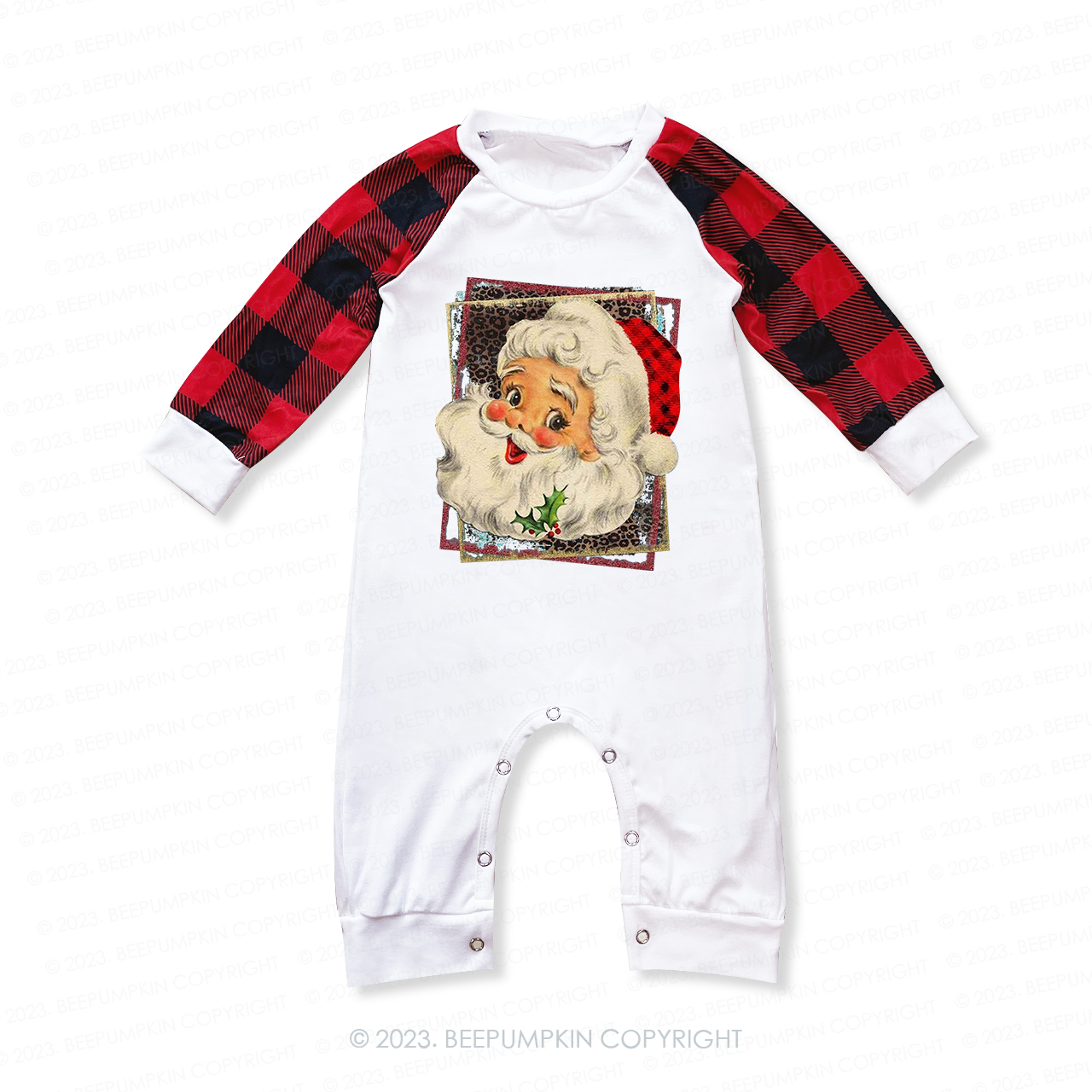 Retro Christmas Old Fashioned Santa Claus Pajamas