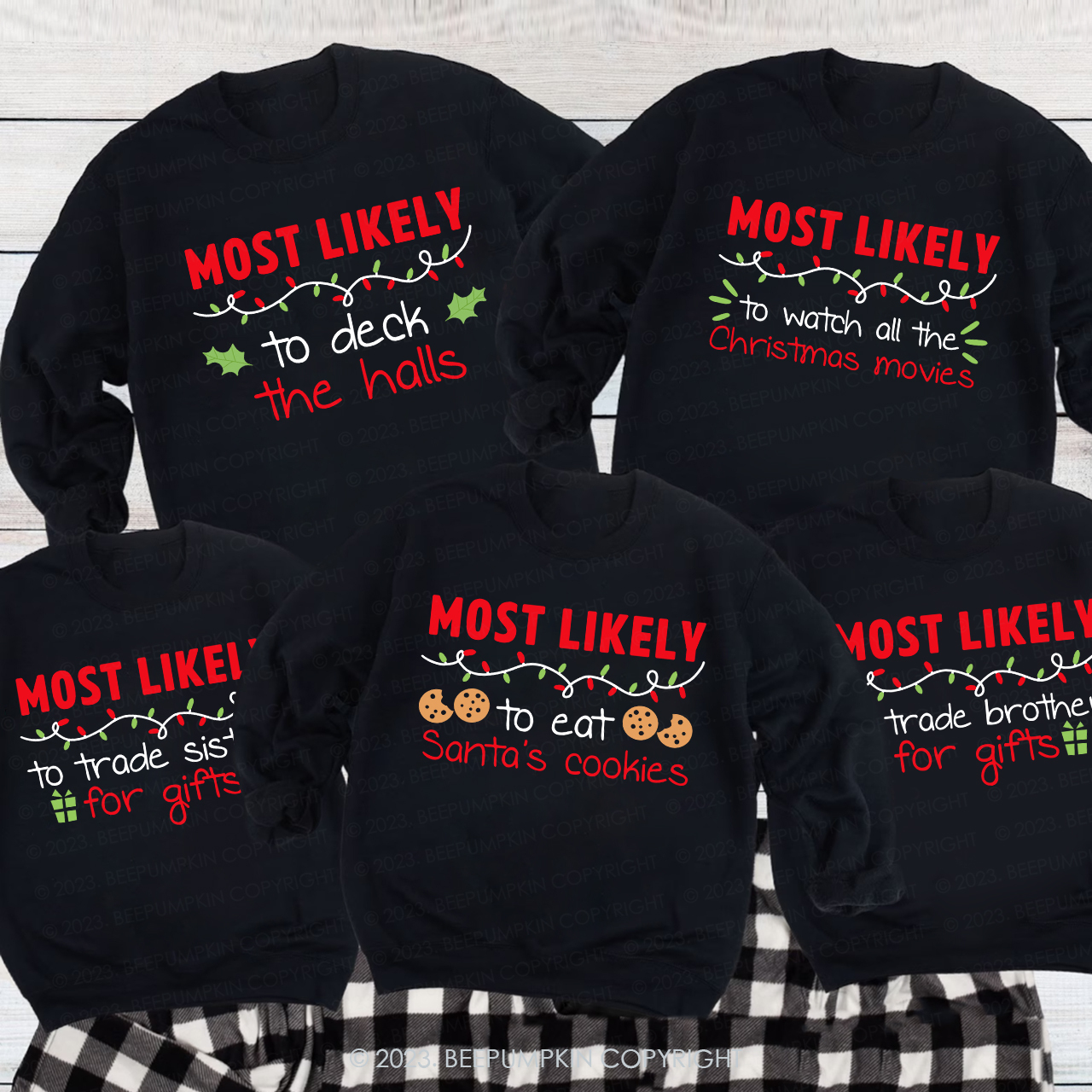Matching Family Christmas Superlative Funny Sweatshirts