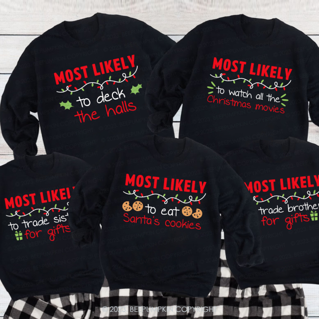 Matching Family Christmas Superlative Funny Sweatshirts