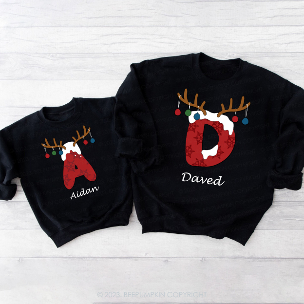 Monogrammed Family Christmas Gift Sweatshirts