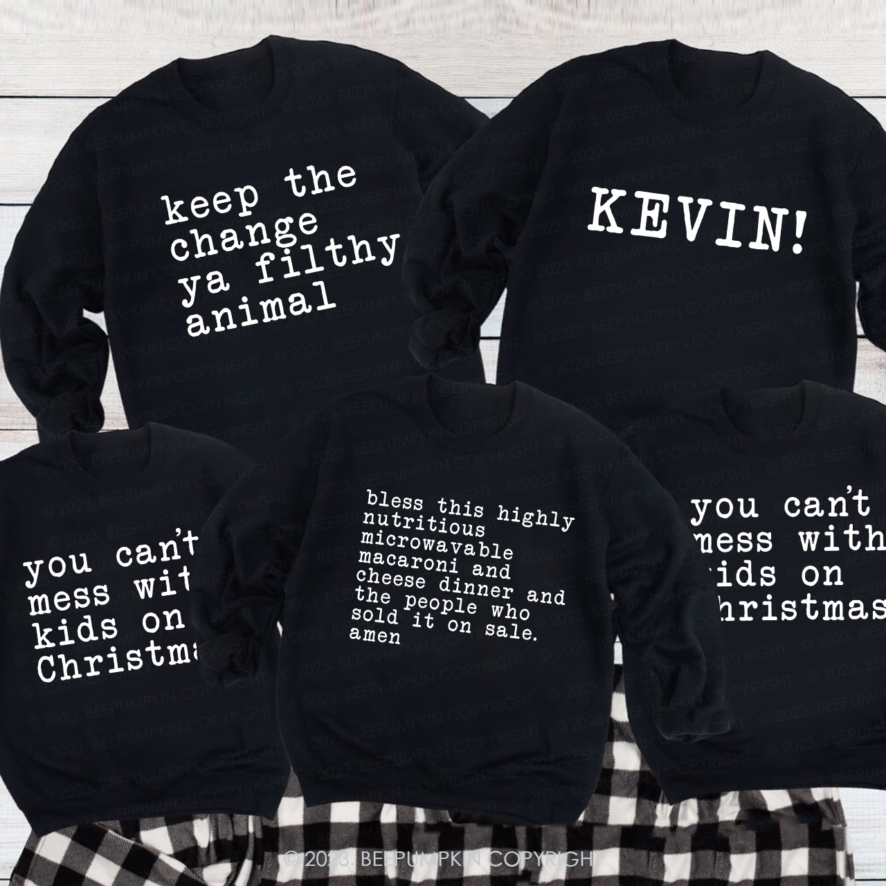 Christmas Family Shirts_ You Can_t Mess with Kids Sweatshirts