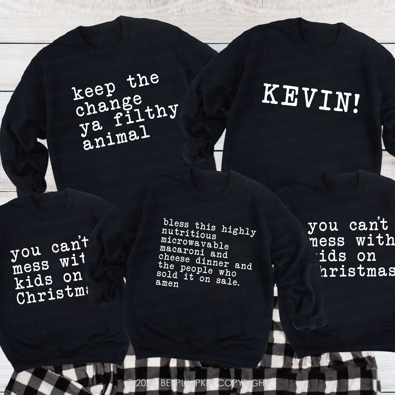 Christmas Family Shirts_ You Can_t Mess with Kids Sweatshirts