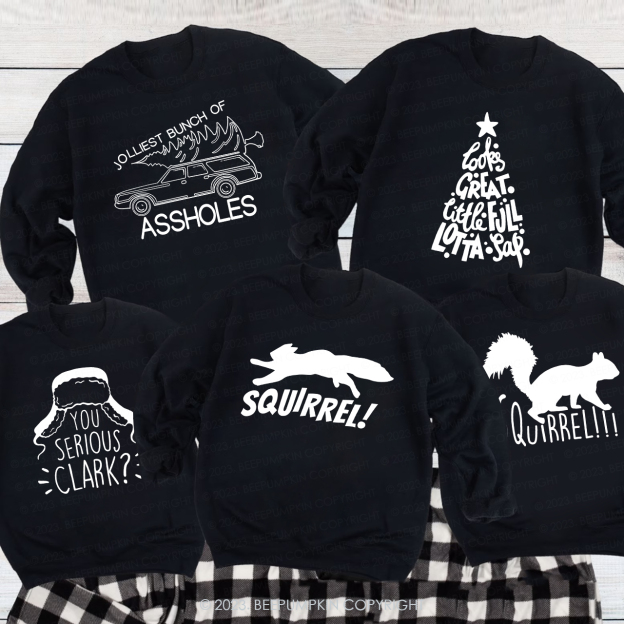 Fun pattern Christmas special Family Matching Sweatshirts