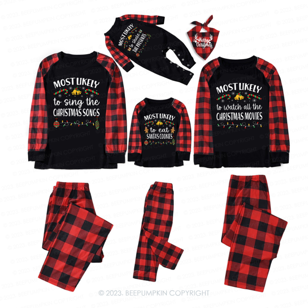 46 Quotes Most Likely Christmas Funny Holiday Matching Pajamas