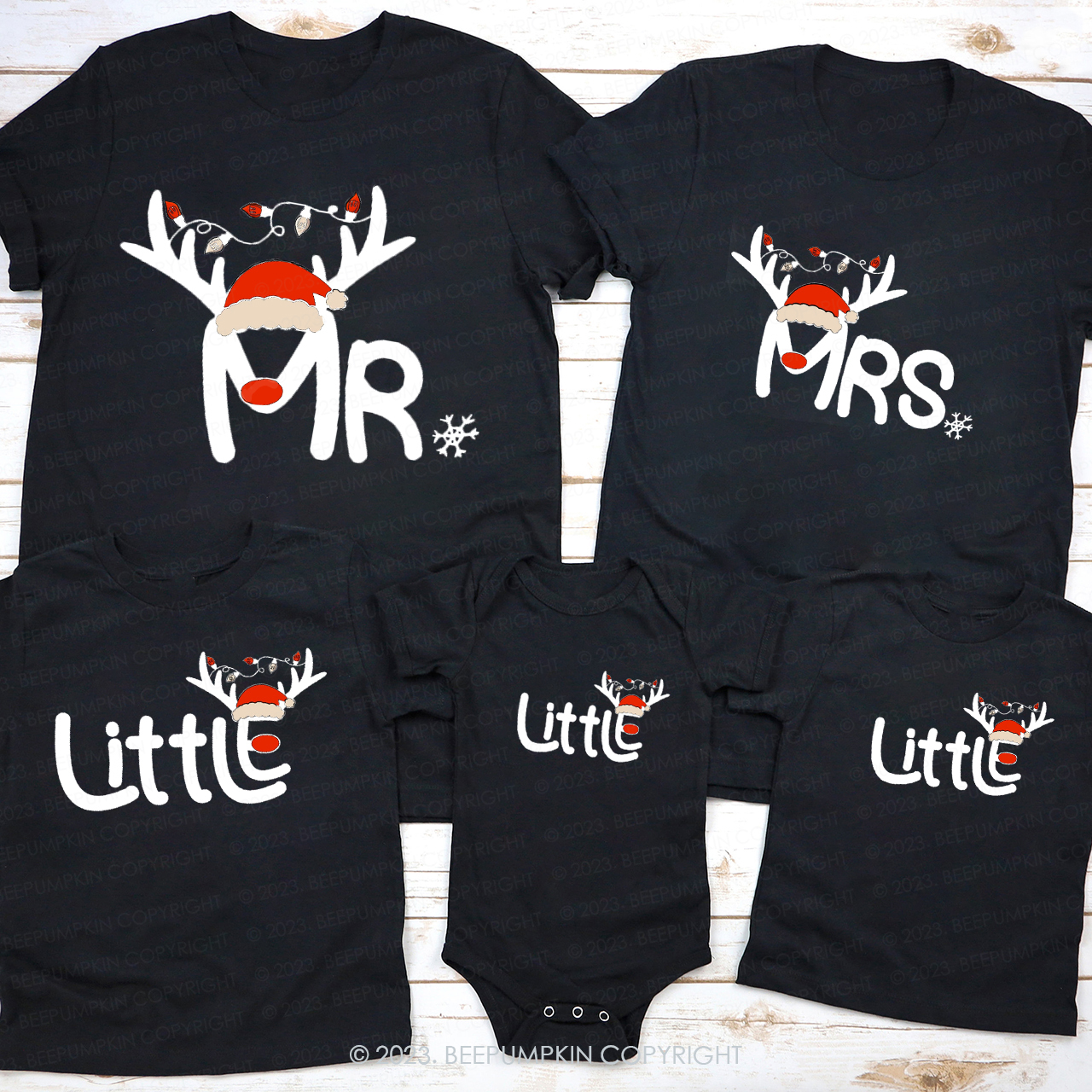 Mr and Mrs Little Christmas Family Matching Shirts