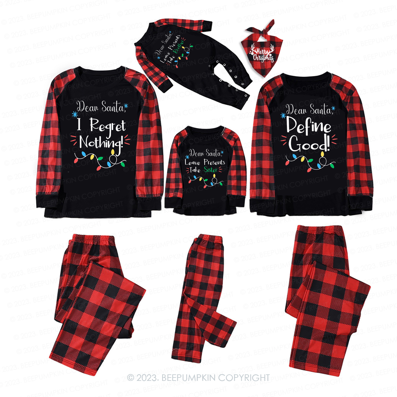 Christmas Dear Santa Group Family Holiday Matching Pajamas