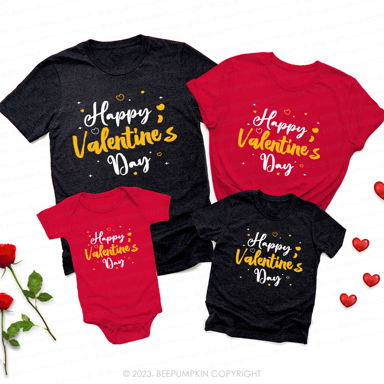 Sky Full of Love Valentines Day Family Matching Shirts
