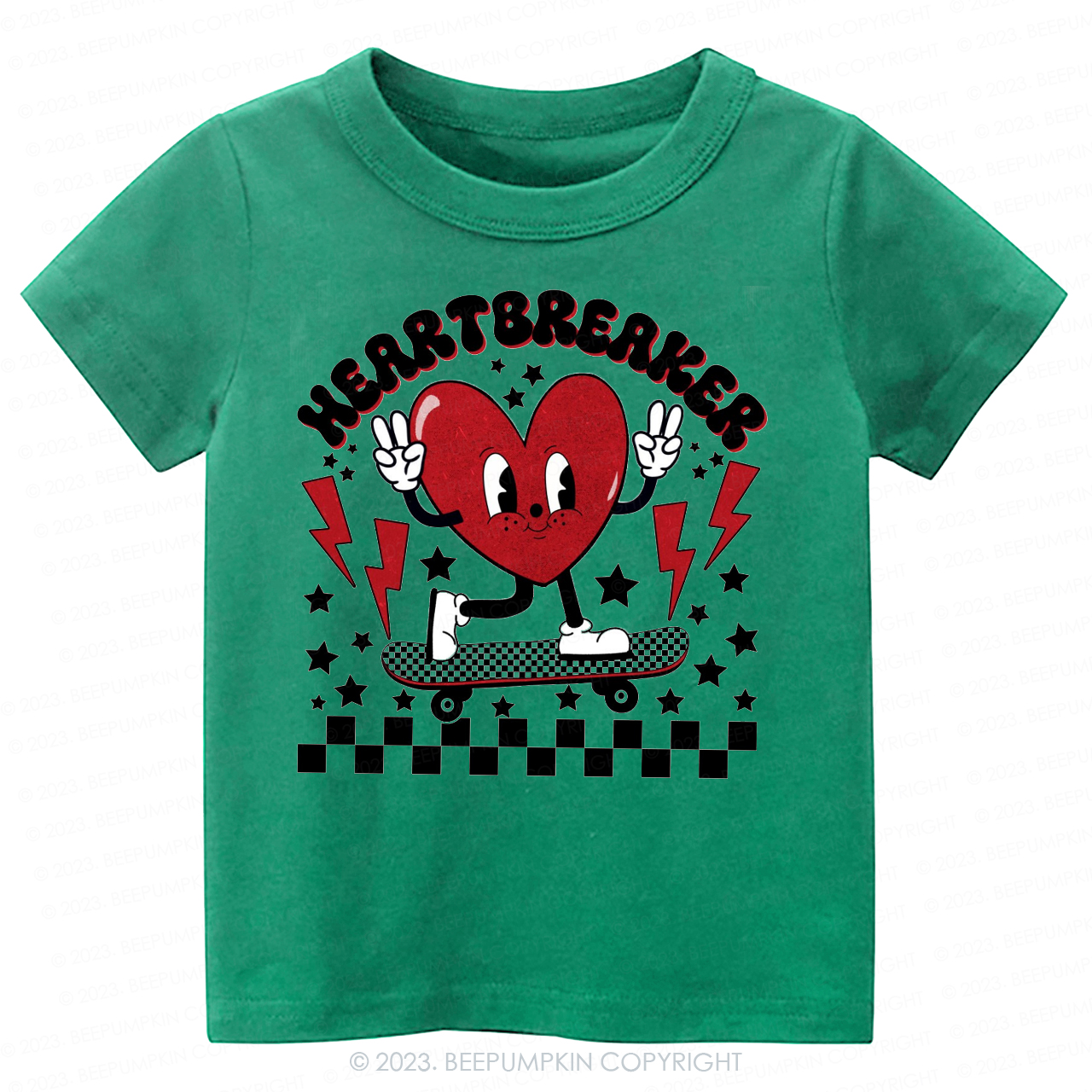 HeartBreaker Skateboard Valentine's Day-Toddler Tees