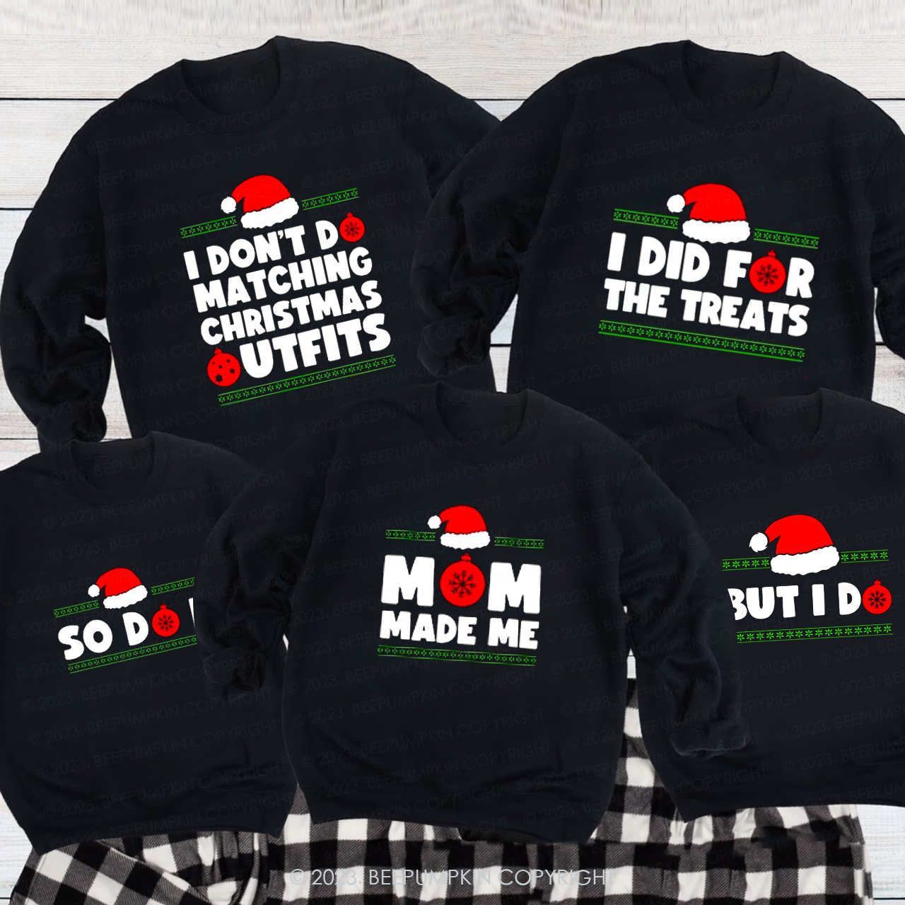 Personalized Funny Group Matching Christmas Party Sweatshirts