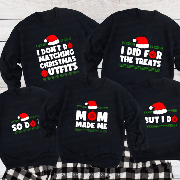 Personalized Funny Group Matching Christmas Party Sweatshirts