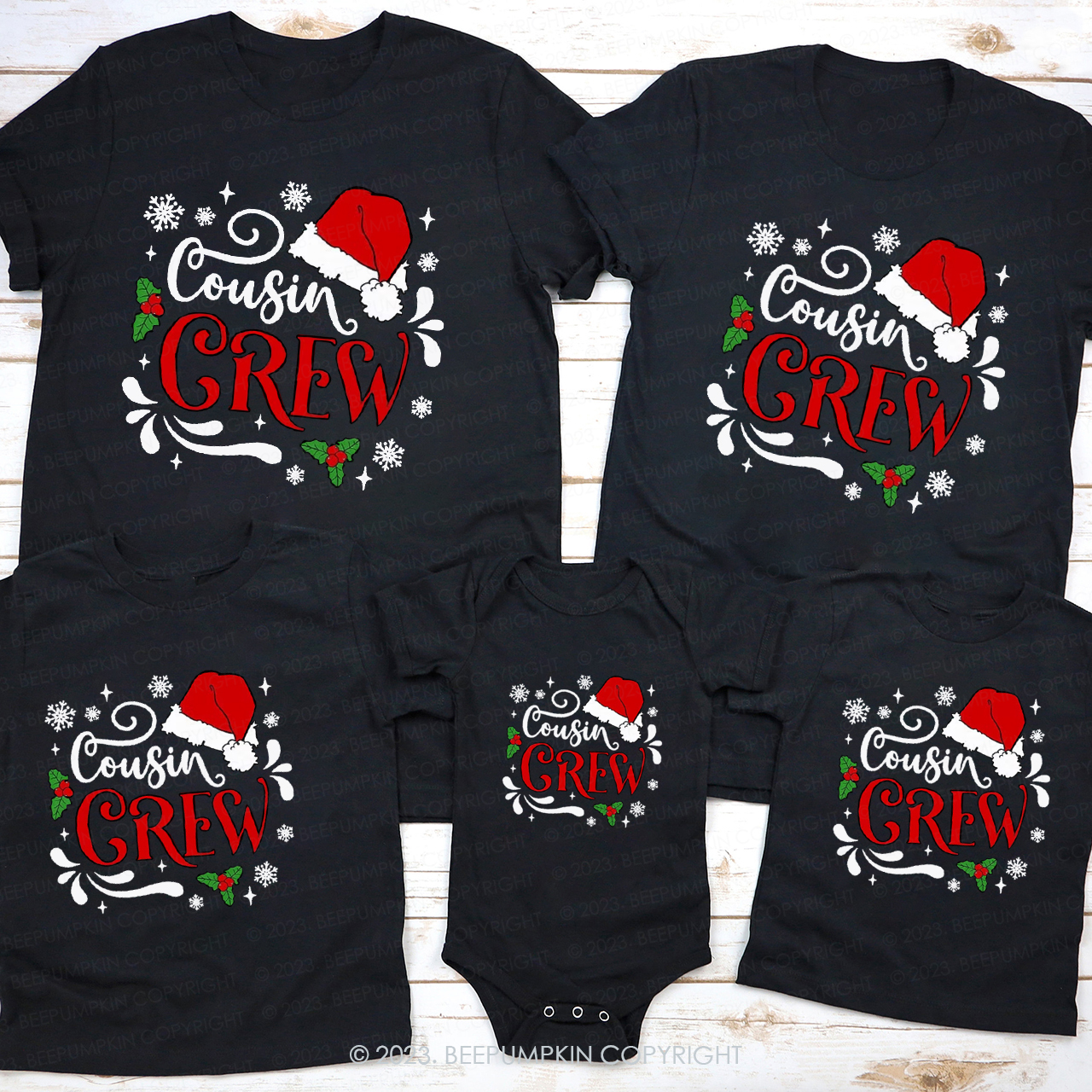 Snow Cousin Crew Christmas Family Matching Shirts