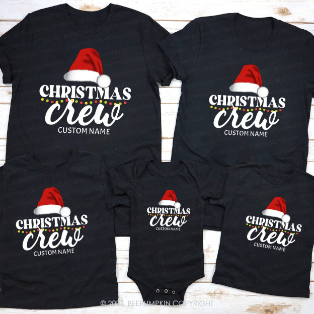 Personalized Lighting Cousin Crew Christmas Family Matching Shirts