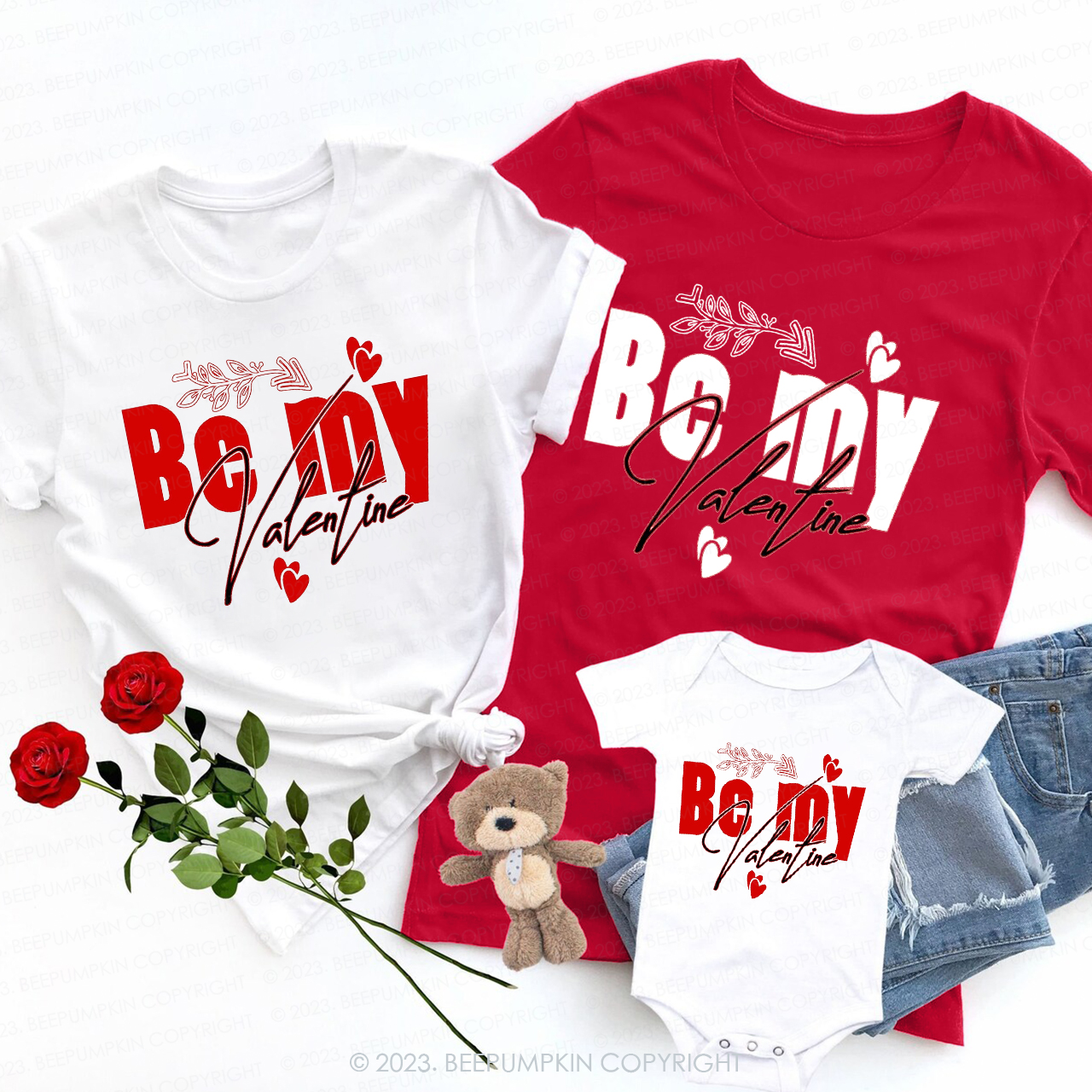 Be My Valentine Love Family Matching Shirts