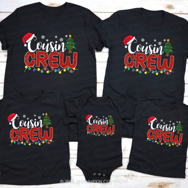 Cousin Crew Funny Christmas Party Matching Shirts