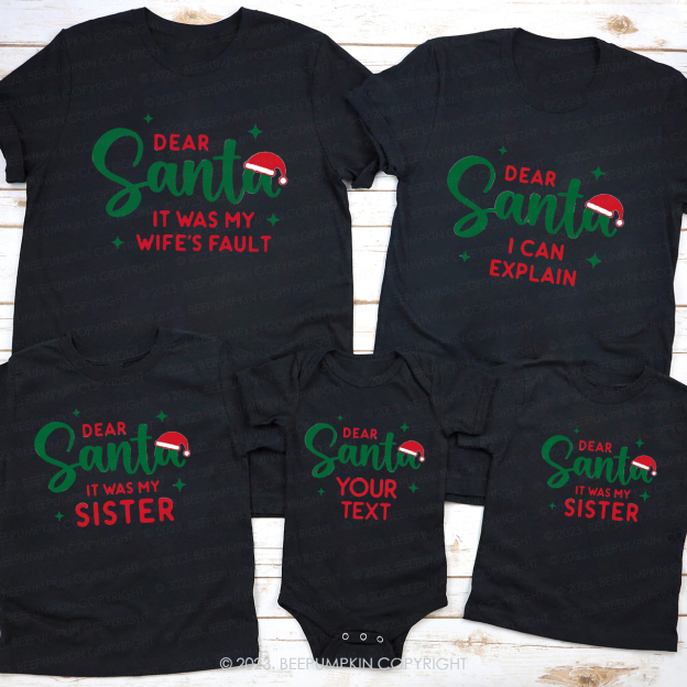 46 Quotes Dear Santa Christmas Family Matching Shirts