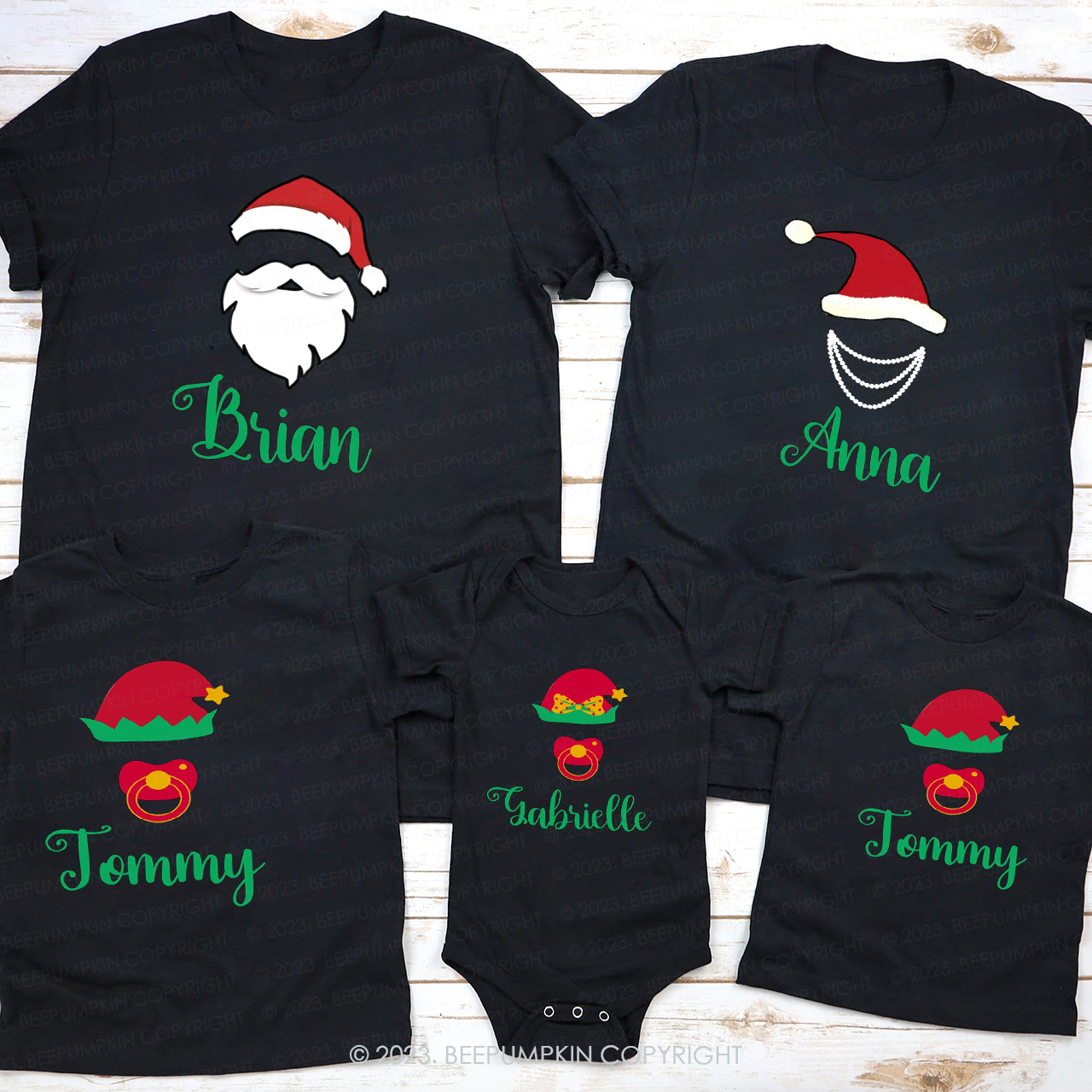 Personalized Funny Christmas Avatar Family Matching Shirts