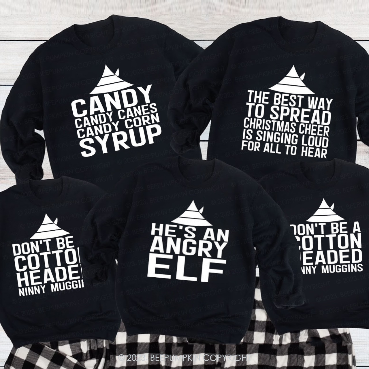Christmas Elf Family Matching Sweatshirts