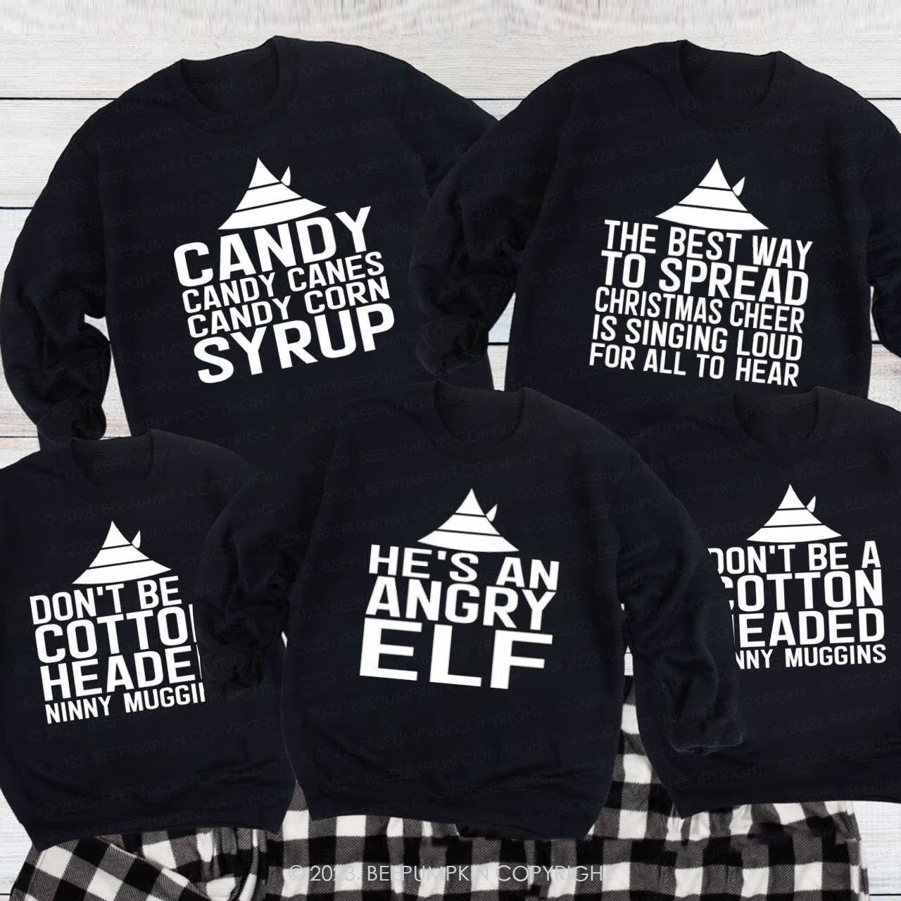 Christmas Elf Family Matching Sweatshirts