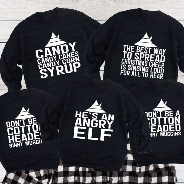 Christmas Elf Family Matching Sweatshirts