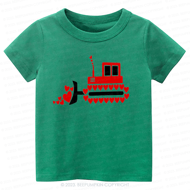 Valentine Tractor  Sending Love -Toddler Tees