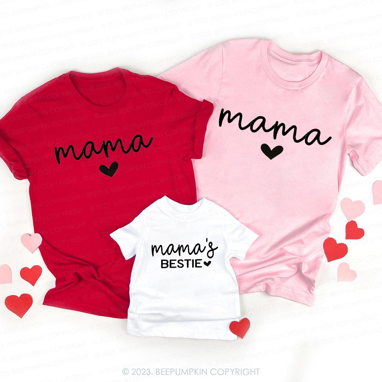 Mama is My Bestie Valentine Family Matching Shirts