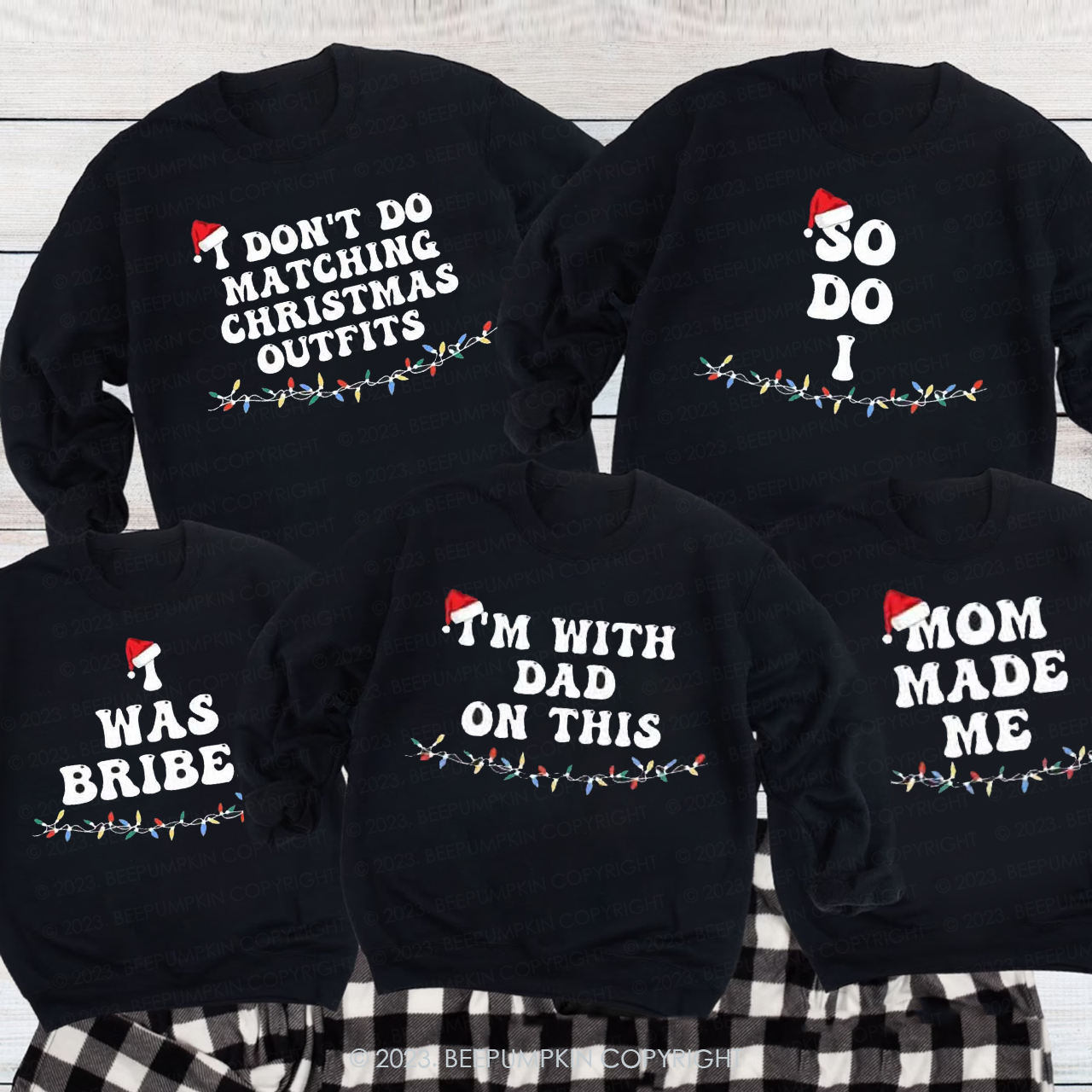 Funny Group Christmas Family Matching Sweatshirts