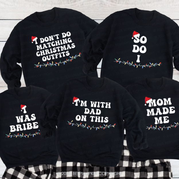 Funny Group Christmas Family Matching Sweatshirts