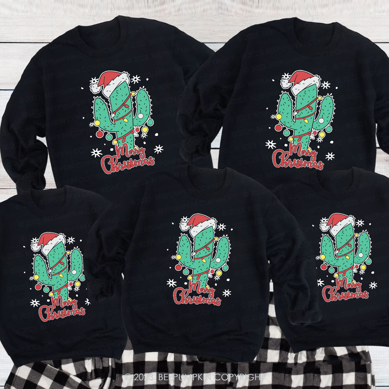 Cactus Christmas Family Sweatshirt