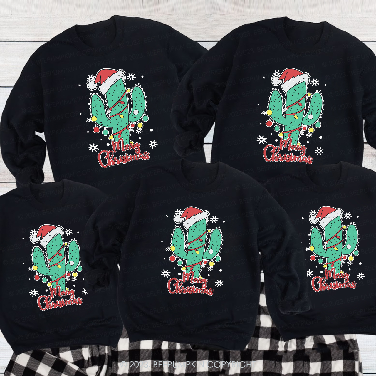 Cactus Christmas Family Sweatshirt