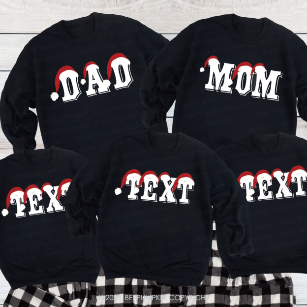 Matching Christmas Family Sweatshirt - Personalized Name