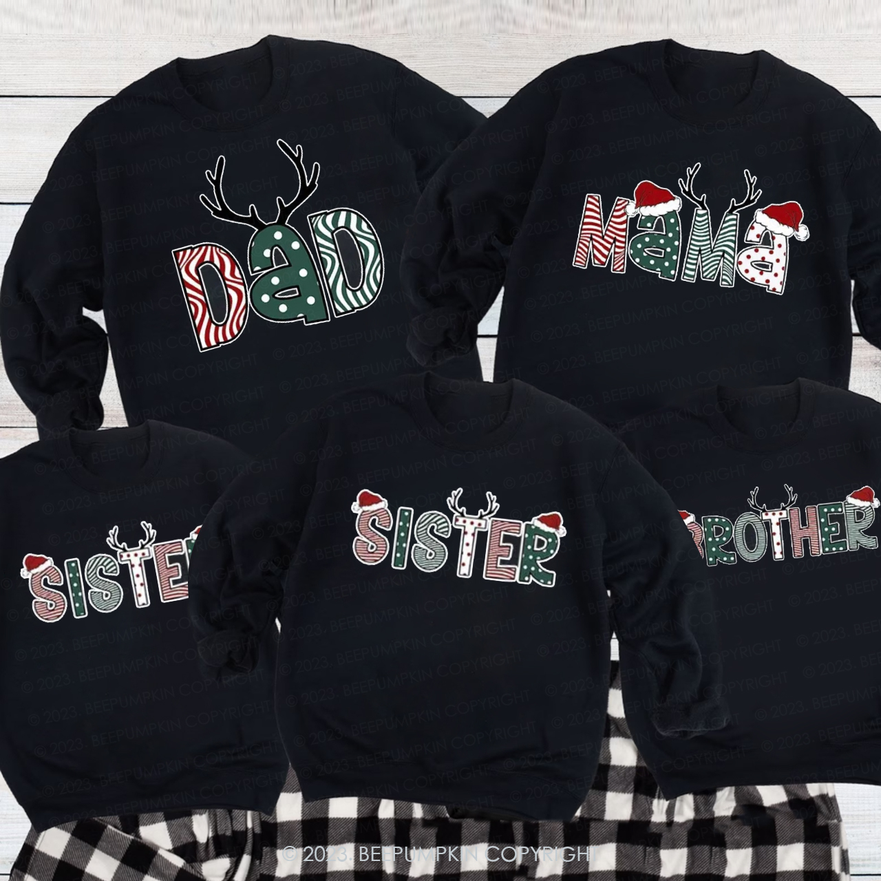 Personalized Custom Christmas Family Matching Sweatshirt