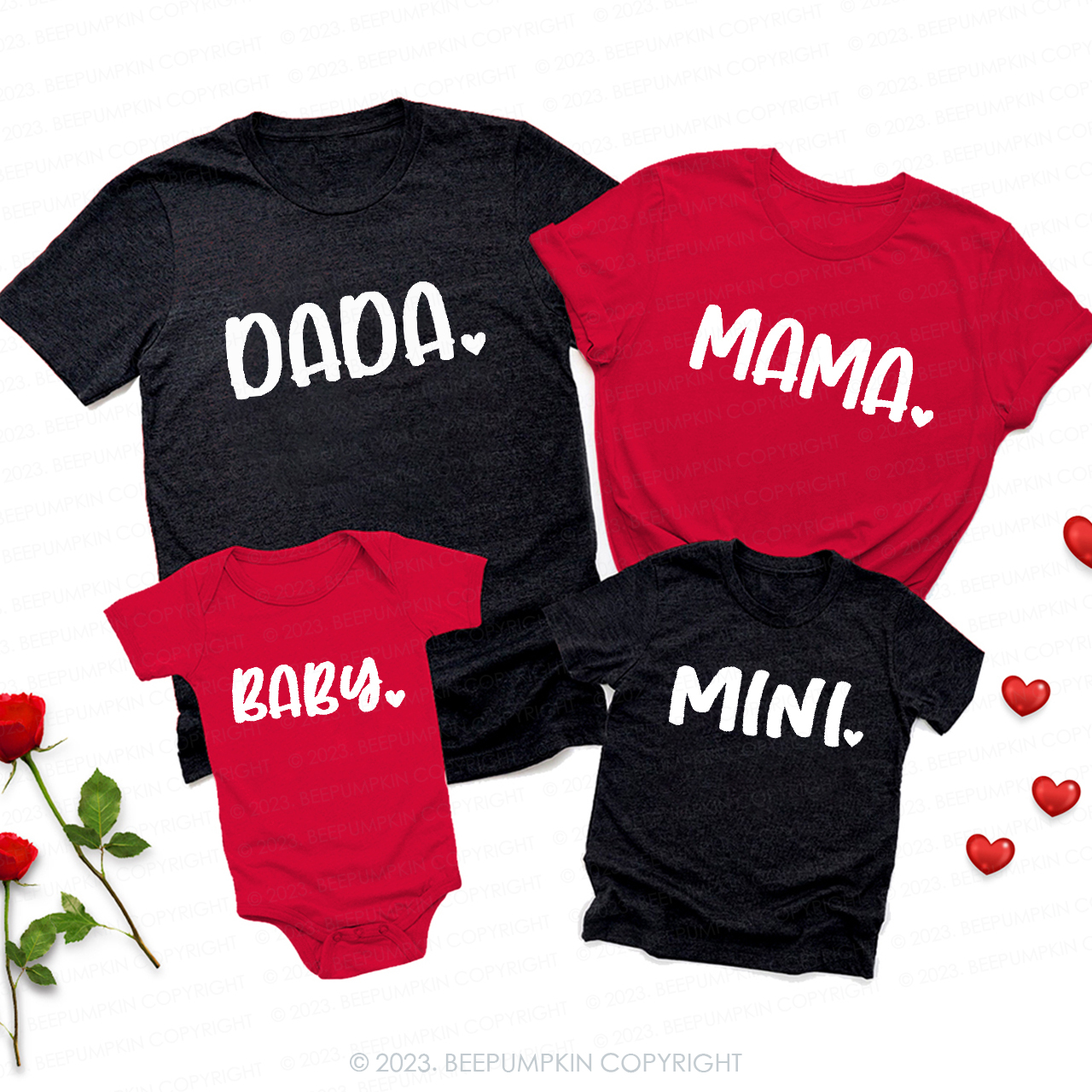 Personalized Valentine's Day Family Matching Shirts With Name