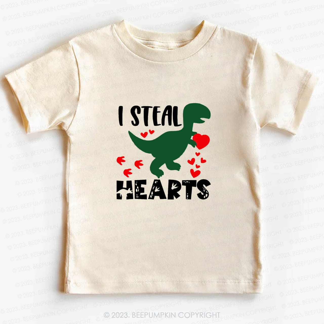 I Steal Hearts Dinosaur Valentine Day -Toddler Tees