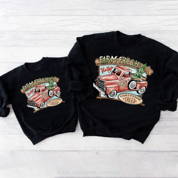 Farm Fresh Tree Family Christmas Sweatshirt