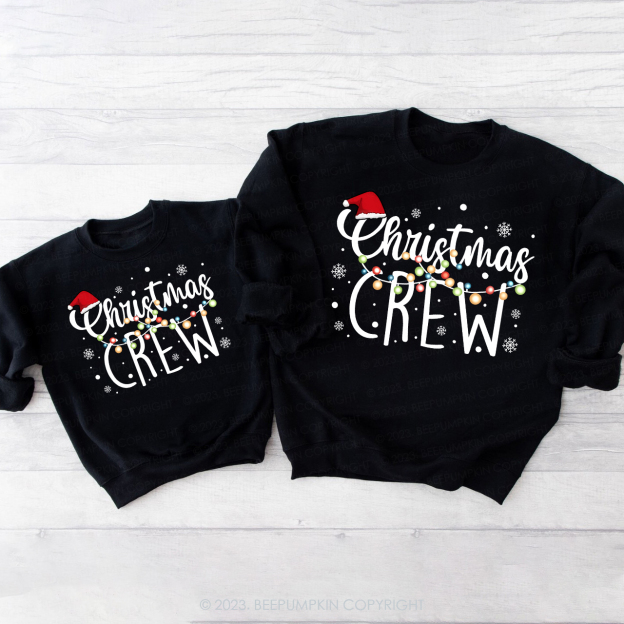 Romantic Christmas Crew With Snow Sweatshirt For Family