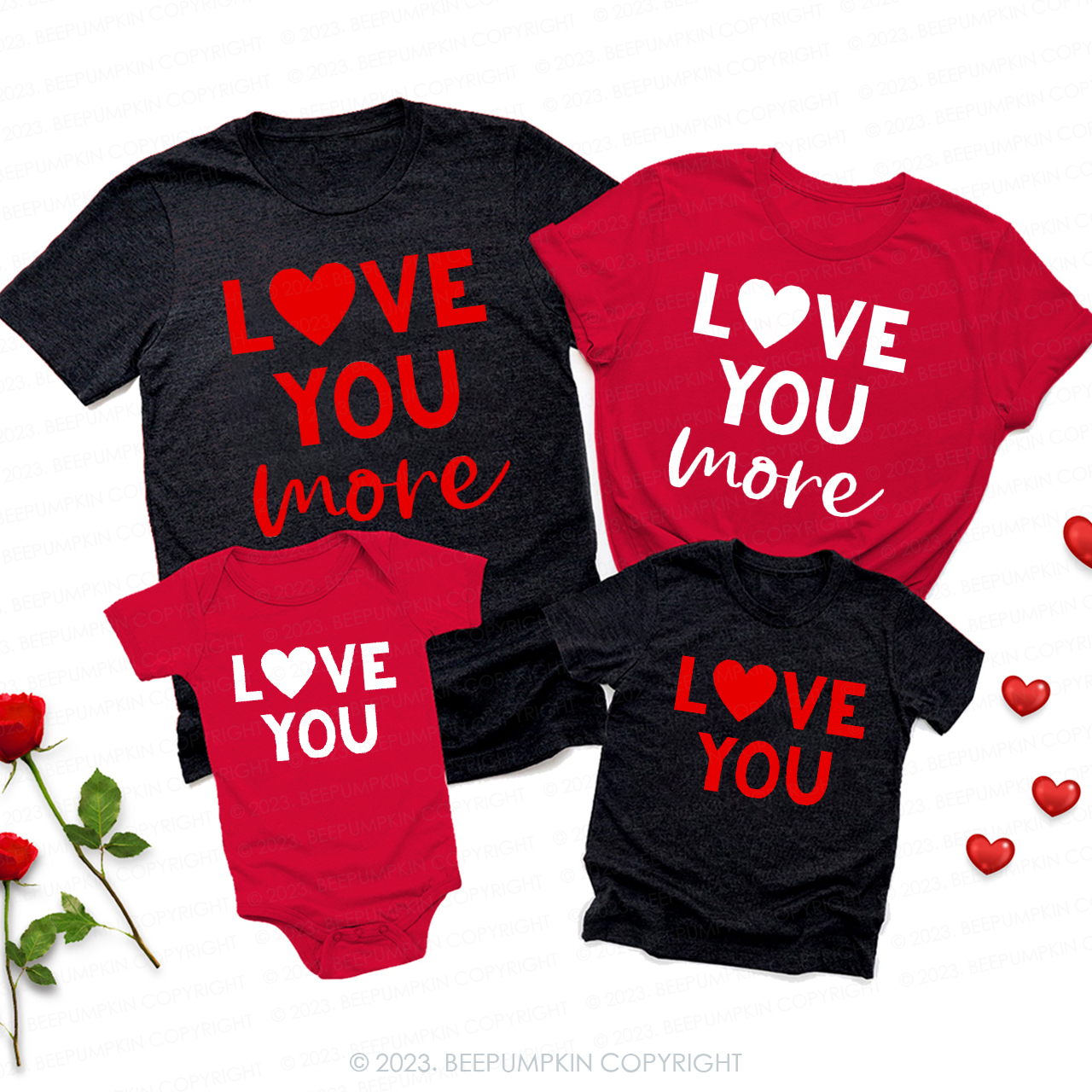 Love You More Valentines Day Matching Shirts