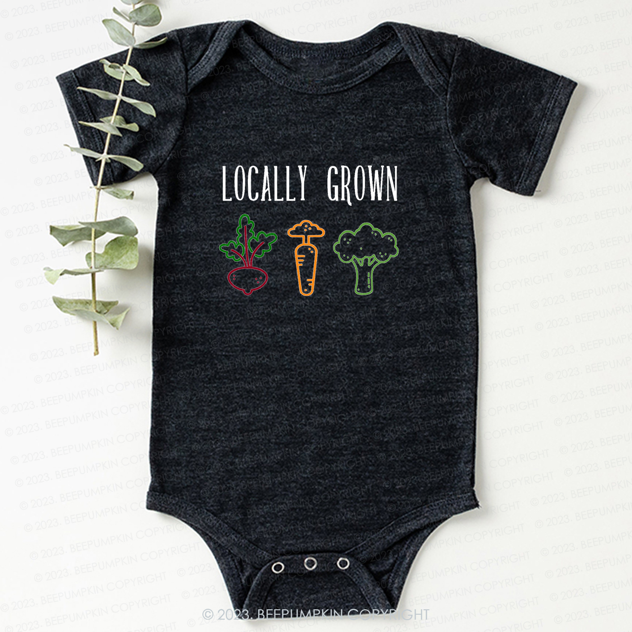Locally Grown Vegetable Bodysuit For Baby