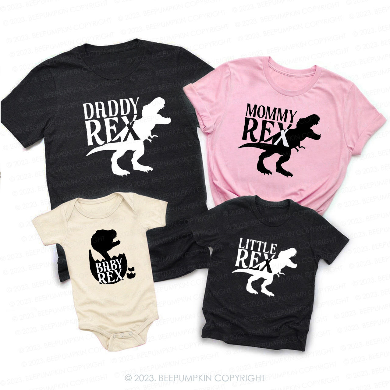 Rex Dinosaur Family Matching T-shirt