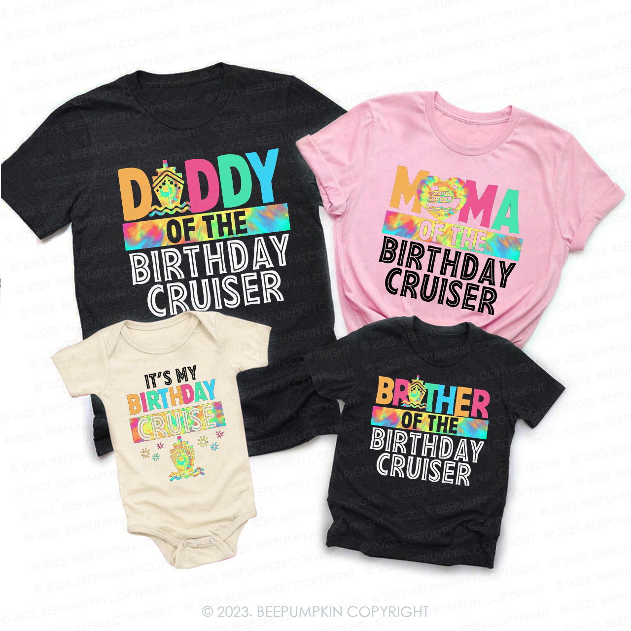 Personalized Family Matching Birthday Cruise Squad T-Shirts